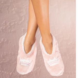 Pink Queen Footsie Slippers